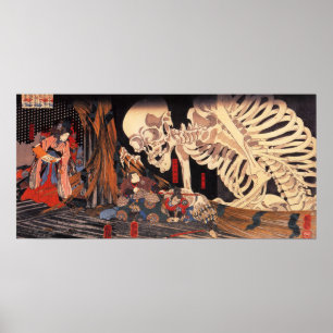 Poster do esqueleto de Kuniyoshi