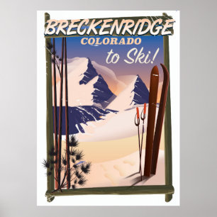 Poster do esqui de Breckenridge, Colorado