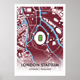 Poster do Estádio de Londres - Casa do West Ham Un
