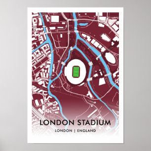 Poster do Estádio de Londres - Casa do West Ham Un
