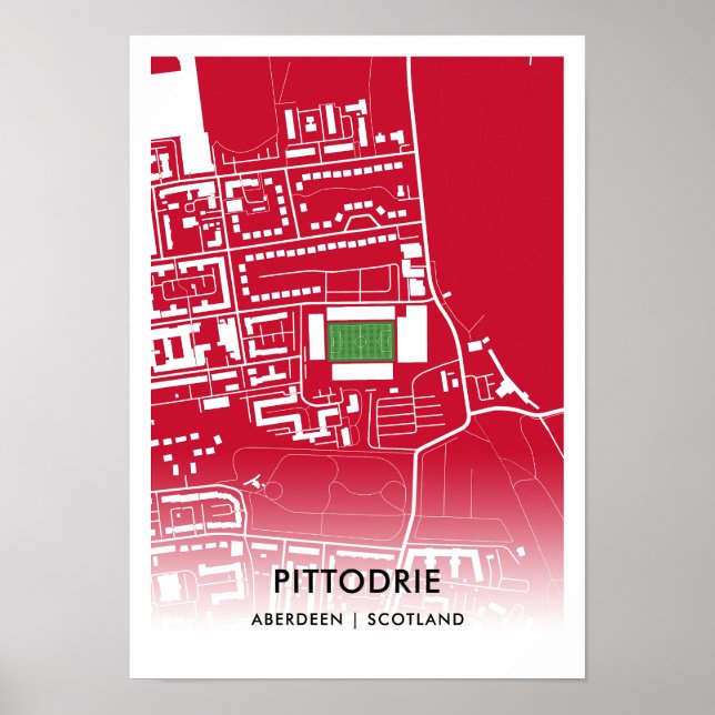 Poster do Estádio Pittodrie - Casa de Aberdeen FC (Frente)