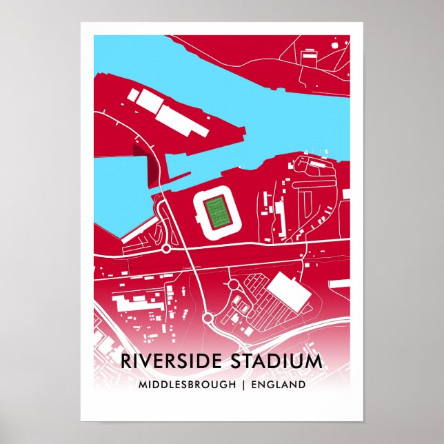 Poster do Estádio Riverside - Lar de Middlesbrough (Frente)
