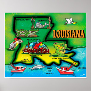 Poster do estado de Louisiana