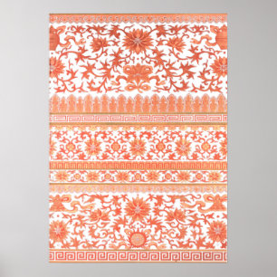 Poster do Estilo Asiático da Ornação Floral por Ow