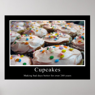 Poster do estilo de Demotivational do cupcake