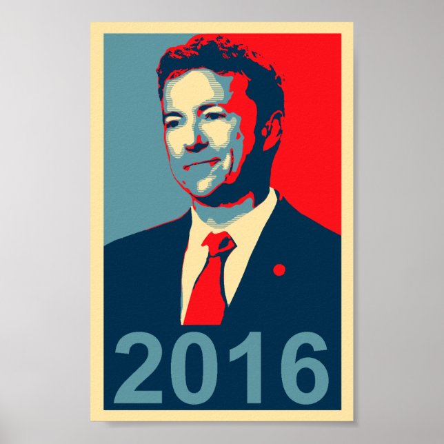 Poster do Estilo Obama Rand Paul 2016 (Frente)
