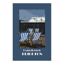 Poster do estilo retrô do 1920 Brighton
