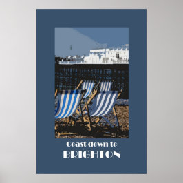 Poster do estilo retrô do 1920 Brighton