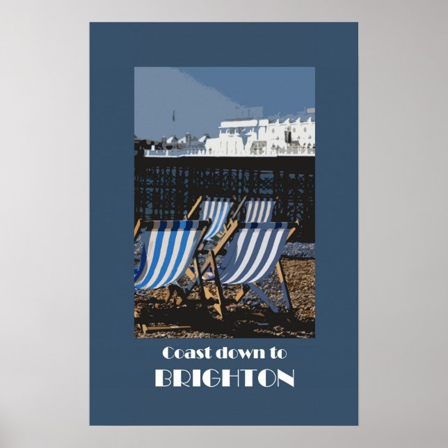 Poster do estilo retrô do 1920 Brighton (Frente)