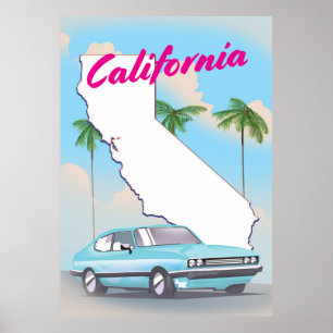 Poster do estilo Vintage da Califórnia