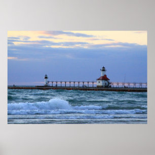 Poster do farol do St. Joe do Lago Michigan