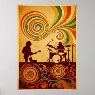 Poster do Festival Psicodélico Hippie Era 70s - Re