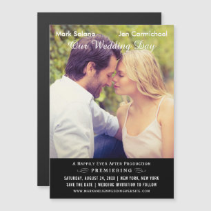 Poster do filme de casamento preto Salvar a data