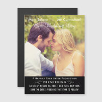 Poster do filme de casamento preto Salvar a data