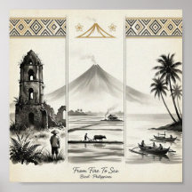 Do Fogo Ao Mar-Bicol Filipinas Sumi-e