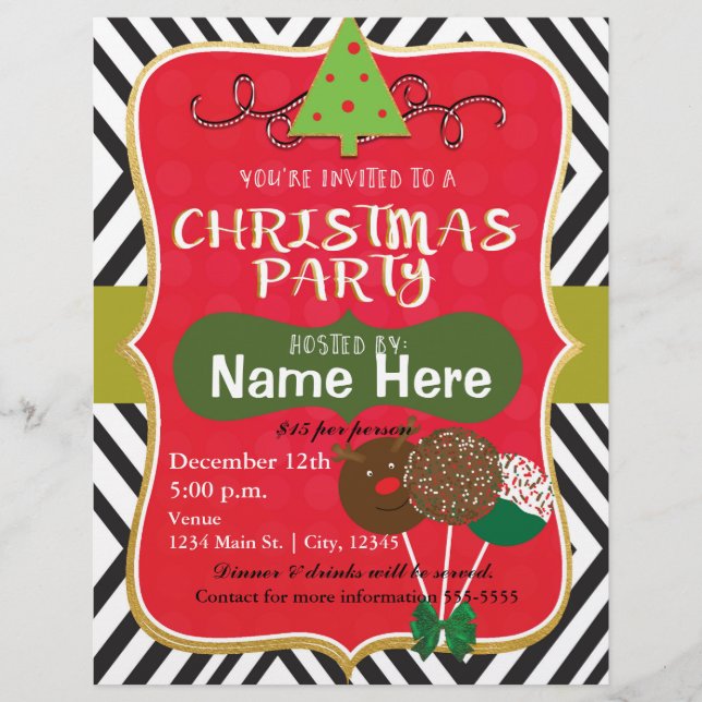 Poster do folheto de evento de Natal (Frente)