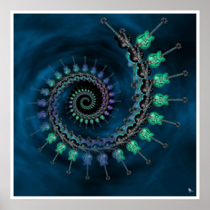Poster do Fractal da guitarra