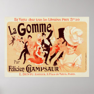 Poster do francês do vintage da reprodução