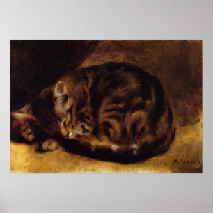 Poster do gato do sono de Renoir