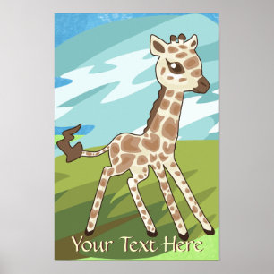 Poster do girafa do bebê