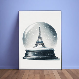 Poster do Globo de Neve da Torre Eiffel