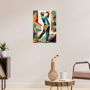 Poster do Golf Player Cubist
