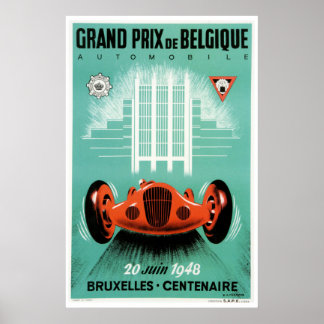 poster do Grande Prêmio da Bélgica de 1948