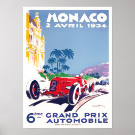 poster do Grande Prêmio de Mônaco de 1934