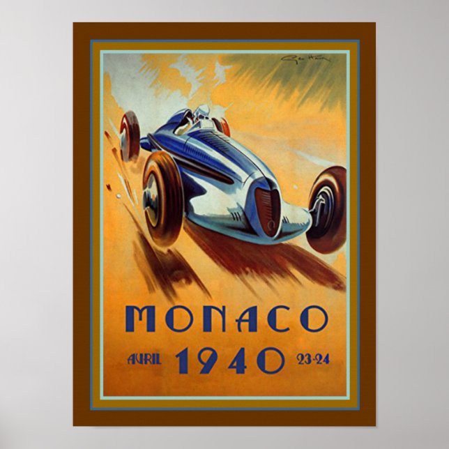 poster do Grande Prêmio de Mônaco de 1940 (Frente)