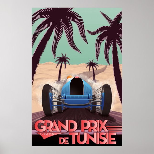 poster do Grande Prêmio de Tunisie de 1933 (Frente)