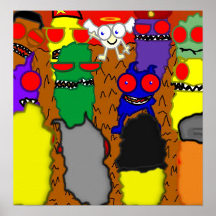 Poster do grupo do tempo do demónio