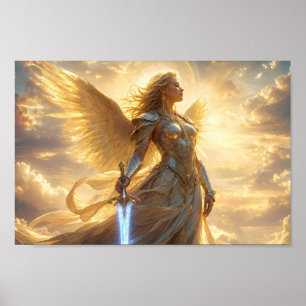 Poster do Guerreiro Alado Celestial Luminoso