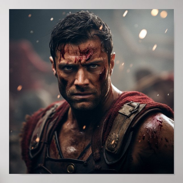 Poster do Guerreiro Spartacus | Prin de Gladiador  (Frente)