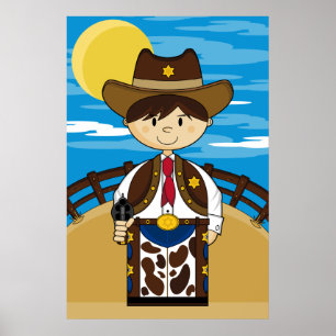 Poster do Gunslinger do vaqueiro