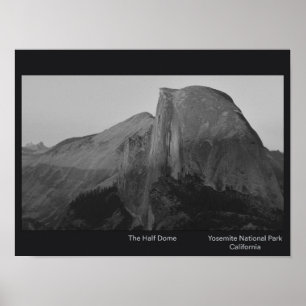 poster do Half Dome no pôr do sol em Yosemite NP
