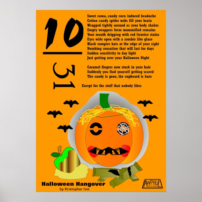 Poster do Halloween Hangover (Frente)