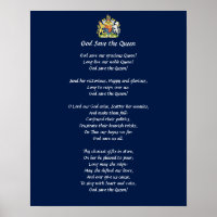 Poster do Hino da Grã-Bretanha excelente (Deus Sal