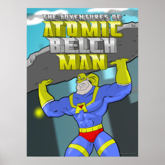 Pôster do Homem Arroto Atômico Elevação Heroica