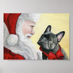 Poster do impressão da arte do buldogue francês 