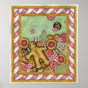 Poster do impressão da arte dos biscoitos do Nata
