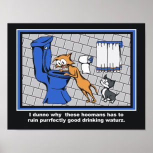 Poster Do "impressão do banheiro do problema toalete" do