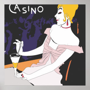 Poster do impressão do casino de Odeon do vintage