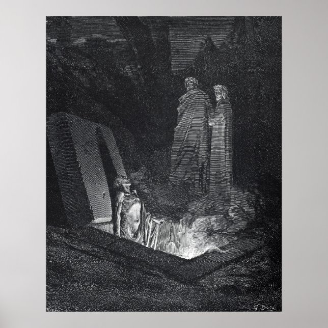 Poster do Inferno de Dante por Gustave Dore (Frente)