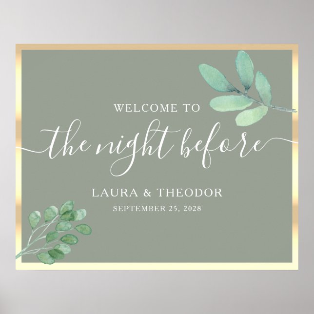 Poster do Janto de ensaio verde Sage (Frente)