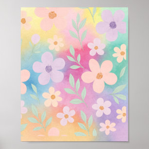 Poster do Jardim da Flor do Pastel Whimsso