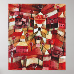 Poster do jardim de rosas de Paul Klee