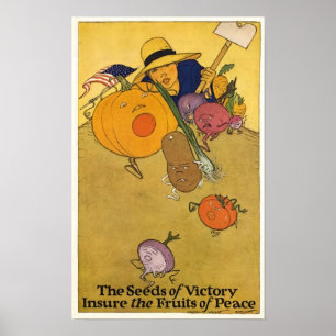 Poster do jardim de vitória do vintage