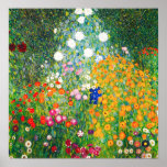 Poster do Jardim Flor Gustav Klimt<br><div class="desc">Poster do Jardim Flor Gustav Klimt. Pintura a óleo na canvas desde 1907. Concluído durante a fase de ouro, o Jardim Flor é uma das pinturas paisagísticas mais famosas do Klimt. As cores do verão surgiram neste trabalho com uma bela mistura de flores laranja, vermelha, roxa, azul, rosa e branca....</div>