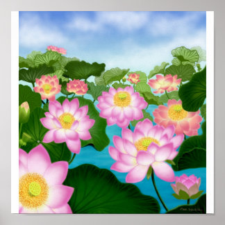 Poster do Jardim Lotus Asiático