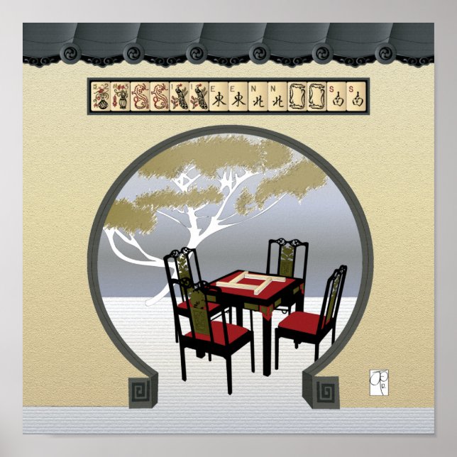 Poster do Jardim Mah Jongg (Frente)